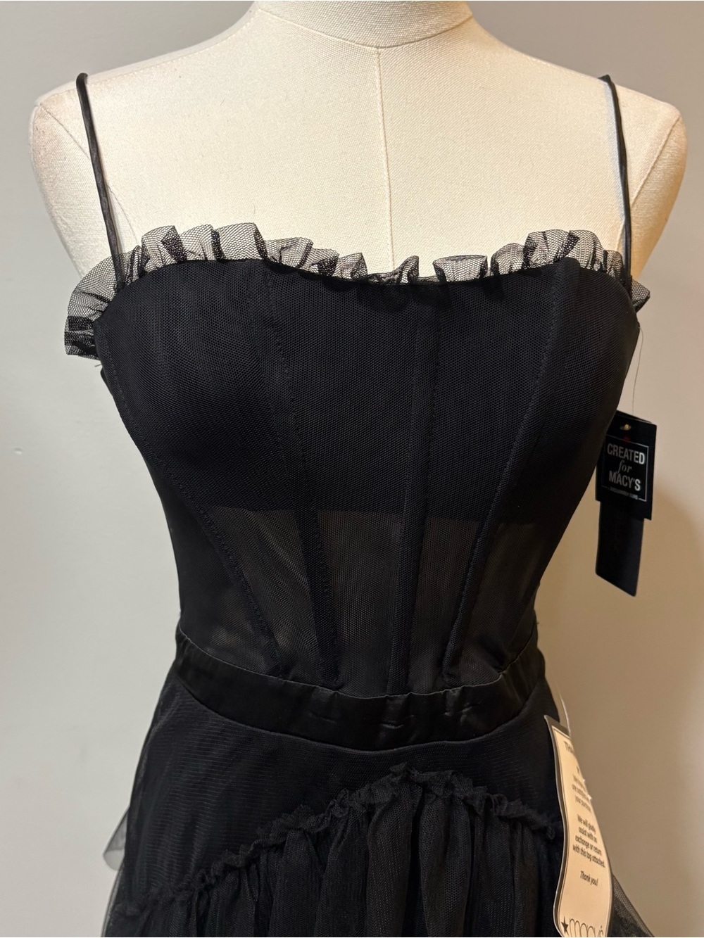 City Studio Black Juniors' Tiered Tulle Asymmetrical Party Dress Sz 3 Whimsigoth - Picture 2 of 15